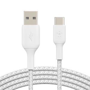 USB-a To USB-c Cable Braided 3m White