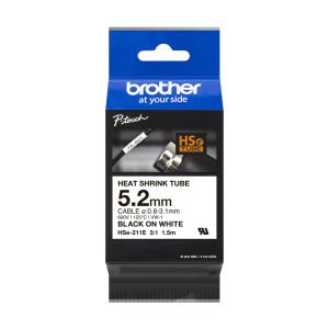Heat Shrink Tube Tape Cassette - Hse-211e - Black On White - 5.2mm Wide