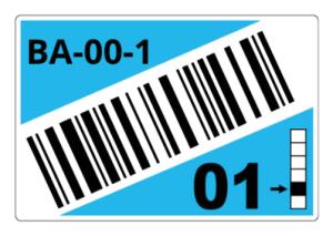 Roll Of Pre-cut Labels For Racks And Pallets Of 55 X 85 Mm Blue (ltz15055fcb)