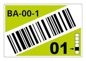 Roll Of Pre-cut Labels For Racks And Pallets 75 X 110 Mm Green (ltz17075fcb)