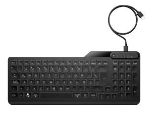 Multi-Device Wired Keyboard 405 - Backlit - Qwertzu German