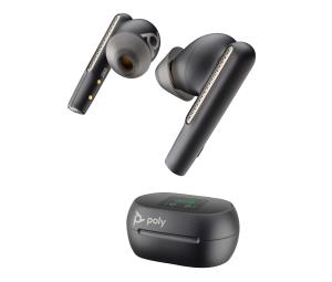 Poly Voyager Free 60+ UC M Carbon Black Earbuds + BT700 USB-C Adapter + Touchscreen Charge Case