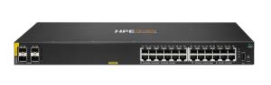 Aruba Networking CX 6000 24p 10M/100M/1G Class4 PoE 4p SFP 1G 370W Switch