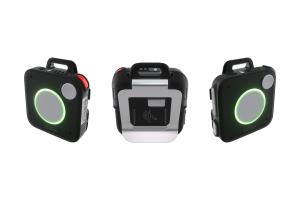 Ws101 Bluetooth Badge Clip Mount 480mah Removable Battery 3.5mm Headset Support
