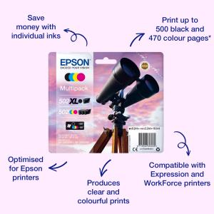 Ink Cartridge - 502 Easymail - 14.5ml - 4-colour