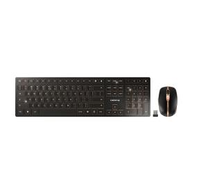 DW 9100 SLIM Desktop Rechargeable - Keyboard and Mouse - Wireless/ Bluetooth - Black Bronze - Qwerty US/Int'l