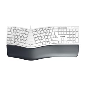 KC 4500 ERGO - Keyboard - Corded USB - Grey - Qwertzu German