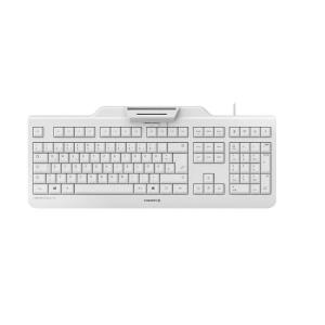 Corded SECURE BOARD 1.0 Ergonomic Keyboard - with Integrated Reader - USB - Light-Grey - Azerty French