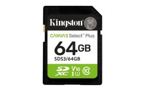 Sdxc Card - Canvas Select Plus - 64GB - Uhs-i U1/u3 Video Class 10/30