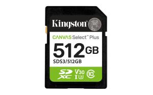 Sdxc Card - Canvas Select Plus - 512GB - Uhs-i U1/u3 Video Class 10/30