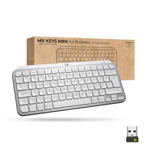 MX Keys Mini For Business - Wireless Keyboard - Pale Gray - Qwerty US