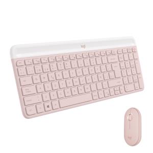 Slim Wireless Keyboard And Mouse Combo Mk470 - Rose - Qwerty Espanol