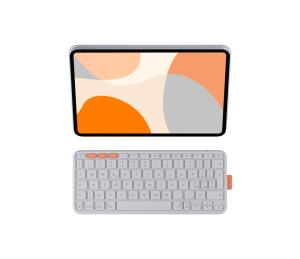 Flip Folio Pale Grey - iPad Pro 11-in (M4) iPad Air 11-in (M2 & M3) iPad Air (5th gen) Qwerty It