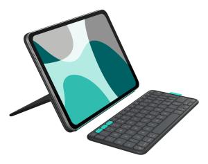 Flip Folio Graphite - iPad Pro 11-in (M4) iPad Air 11-in (M2 & M3) iPad Air (5th gen) - Qwerty Dansk/ Norsk/ Svenska/ Suomalainen