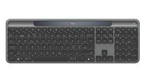 Signature Slim Solar+ K980 Wireless Keyboard - Bluetooth - Self Charging - Graphite - Qwerty Danish / Norwegian / Swedish / Finnish