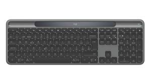 Signature Slim Solar+ K980 Wireless Keyboard - Bluetooth - Self Charging - Graphite - Qwertz Swiss