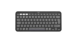 Pebble Keys 2 K380s - Compact Bluetooth Keyboard - Tonal Graphite - Qwerty Uk