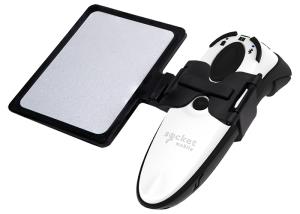 Durascan D760 - Professional Barcode Scanner & Passport Reader With Phone Holder - White