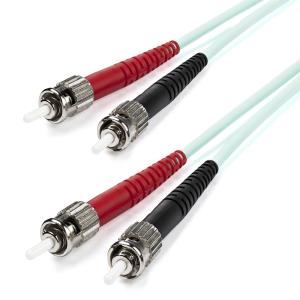 Blue Multimode 50/125 Duplex Fiber Patch Cable St/st 1m 10GB