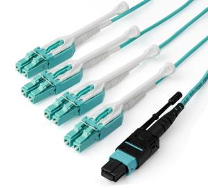 Mpo/ Mtp To Lc Breakout Cable - Plenum-rated - Om3, 40GB - Push/pull-tab - 3m