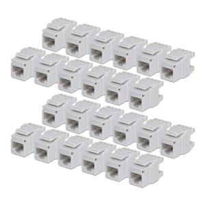 CAT6 Utp Keystone Jack 24-pack 180-degree 110 Punch Down White