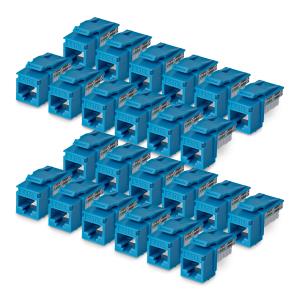 CAT6 Utp Keystone Jack 24-pack 90-degree 110 Punch Down Blue
