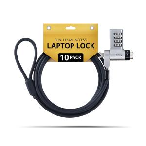Laptop Lock - K-slot 6.6ft Computer Cable Lock Taa 10-pack