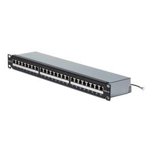 Through Patch Panel 1u Feed 110 Punch Down/CAT6a Stp