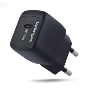 USB-c Wall Charger 30w - Portable Gan Charger With USB Power Delivery Fast Charging, Gan 5v/9v/15/20v Pd, USB-c Charger, Black25