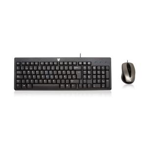 Standard Keyboard Combo USB Qwerty (black Keyboard + Silver/black Mouse) Spanish