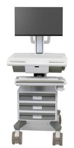 Mosaic LCD Cart - Tier 3 Std 1x1x1 - Configured with key-lock drawers