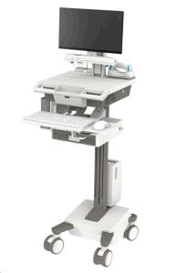Mosaic LCD Cart - Tier 2 Std 3x3 - Configured with key-lock drawers
