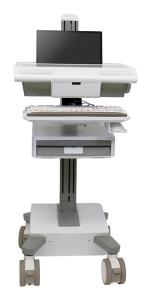 Mosaic Laptop Cart - Tier 1 Std 1 - Configured with key-lock drawer