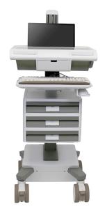 Mosaic Laptop Cart - Tier 3 Std 1x1x1 - Configured with key-lock drawers - up to 17in
