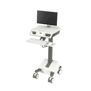 Mosaic LCD Cart with Flex Arm - Tier 3 Std 1x1x3 - Configured with key-lock drawer