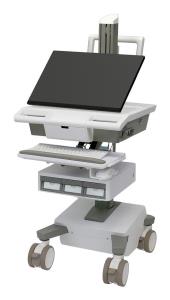 Mobile Cart - Mosaic LCD Cart with Flex Arm - Tier 1 Std 3 - Configured with key-lock drawers