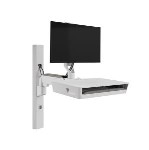 CareFit Combo System with Compact Worksurface Keyboard & Monitor Mount Workstation