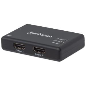 HDMI Splitter 4k 2 Port 4k 30hz Ac Powered Black