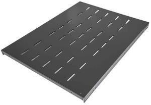 Fixed Shelf - 19in - 1u - 600mm Depth - Heavy-duty - Black