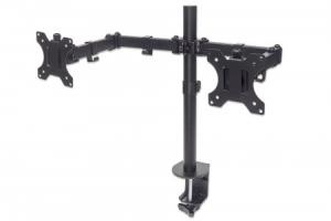 Monitor Mount - Desk - 2 Monitors - Full Motion - 13 To 32in - Black