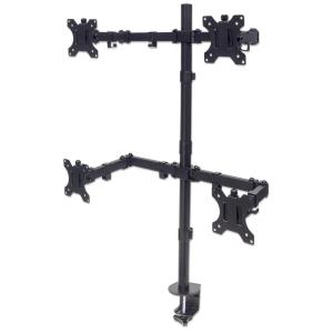 Monitor Mount - Desk - 4 Monitors - Full Motion - 13 to 32in - Black