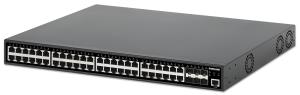 54-Port L2+ Fully Managed PoE+ Switch with 48 Gigabit Ports and 6 SFP+ Uplinks