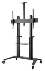 TV Cart - 1 TV - Tilt/Height-Adjustable - 70 to 120in - Black