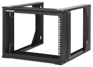 Wall Mount 2-Post Open Frame Network Rack - 19in - 6U