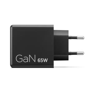 Dual USB-C 65W GaN Power Adapter Black - EU