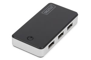 USB-hub 4port USB3.0 External Black Piano Finish
