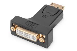 DisplayPort adapter, DP - DVI-I (24-5) M/F, w/interlock, CE black