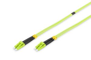 Fiber Optic Patch Cord, LC to LC Multimode, OM5, 50/125 �, Duplex Length 3m