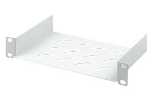 fixed shelf 254mm (10in) 1U grey (RAL 7035)