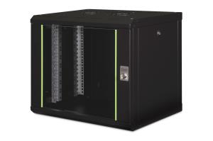 9U wall mounting cabinet - 509x600x450 mm, color black (RAL 9005)